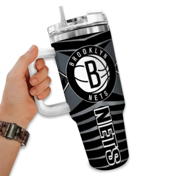 customized brooklyn nets chevron layers black curved tumbler fashion forward 1.webp