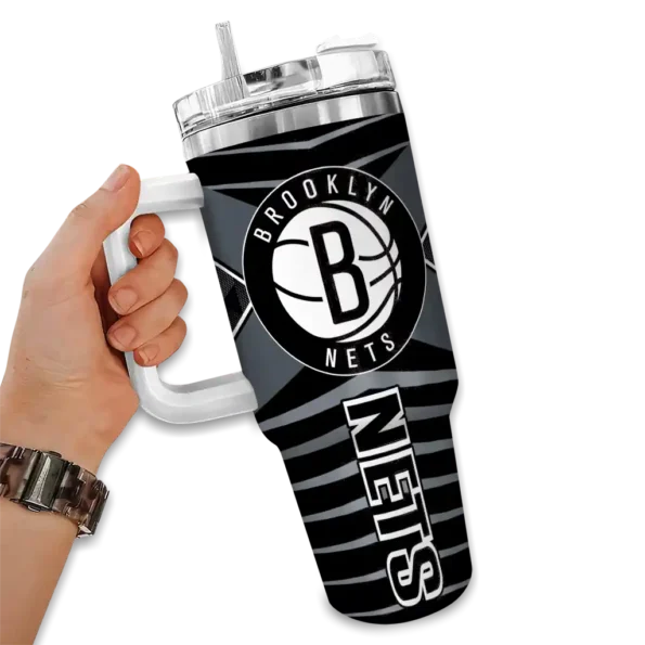 customized brooklyn nets chevron layers black curved tumbler fashion forward 1.webp