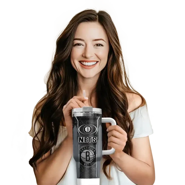 customized brooklyn nets hexagon armor black curved tumbler premium grade 1.webp