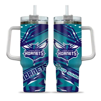 customized charlotte hornets abstract paths teal curved tumbler best selling 1.webp