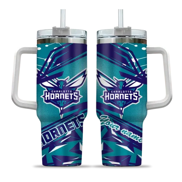 customized charlotte hornets abstract paths teal curved tumbler best selling 1.webp