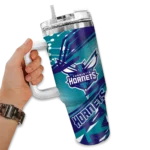 customized charlotte hornets abstract paths teal curved tumbler best selling 1.webp