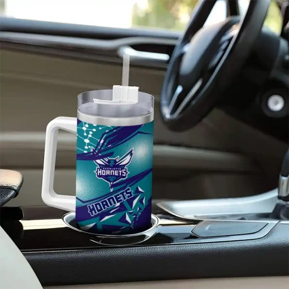 customized charlotte hornets abstract paths teal curved tumbler trendy 1.webp