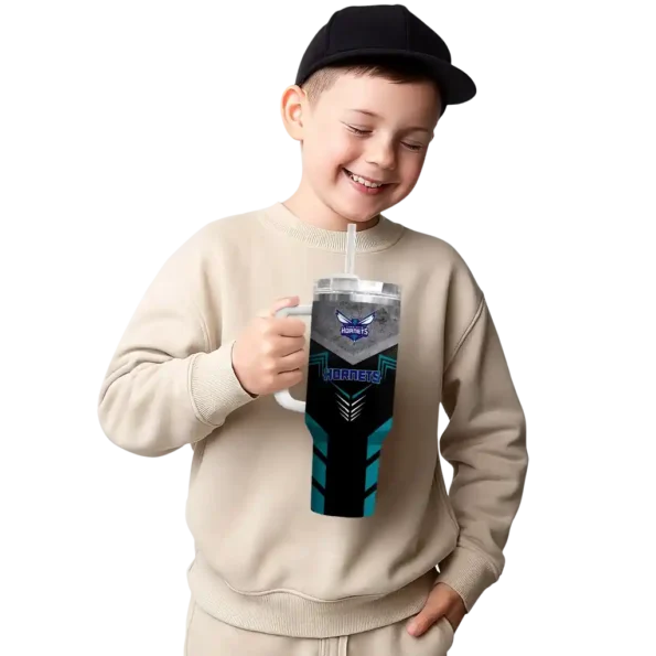 customized charlotte hornets arrow armor teal black curved tumbler latest model 1.webp