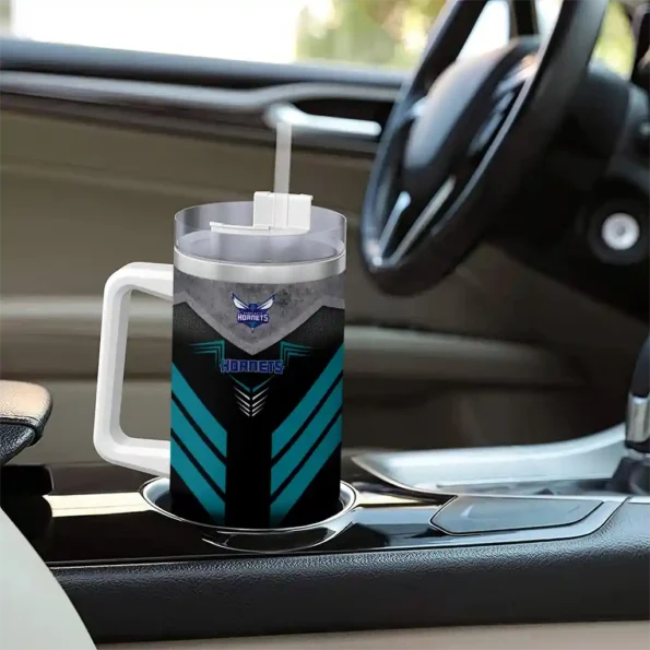 customized charlotte hornets arrow armor teal black curved tumbler trendy 1.webp