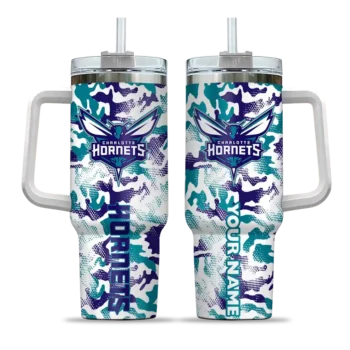 customized charlotte hornets camo mashup teal white curved tumbler best selling 1.webp