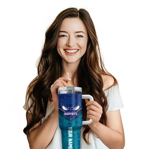customized charlotte hornets chevron stripe teal curved tumbler premium grade 1.webp