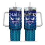 customized charlotte hornets hex texture teal curved tumbler best selling 1.webp