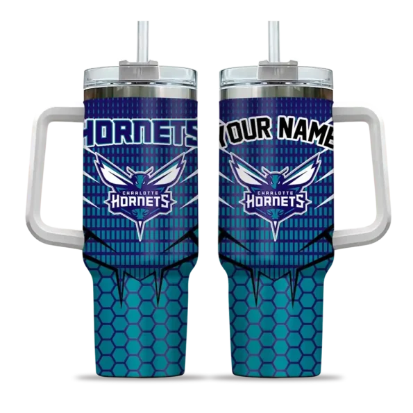 customized charlotte hornets hex texture teal curved tumbler best selling 1.webp
