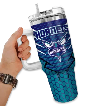 customized charlotte hornets hex texture teal curved tumbler fashion forward 1.webp