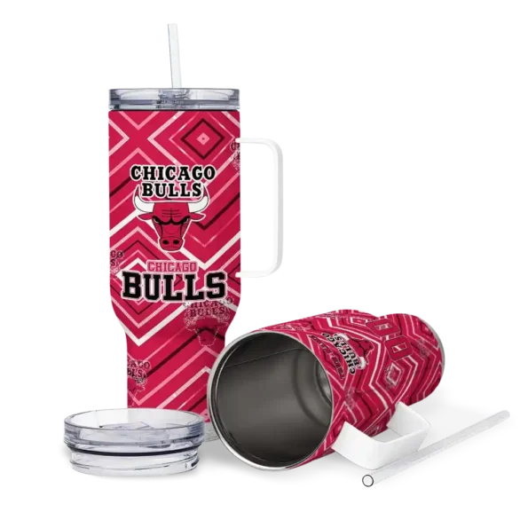 customized chicago bulls bold diamonds red curved tumbler high quality 1.webp