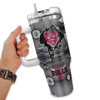 customized chicago bulls superman shield red gray curved tumbler fashion forward 1.webp