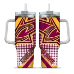 customized cleveland cavaliers arrow burst wine curved tumbler best selling 1.webp