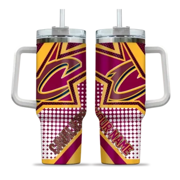 customized cleveland cavaliers arrow burst wine curved tumbler best selling 1.webp