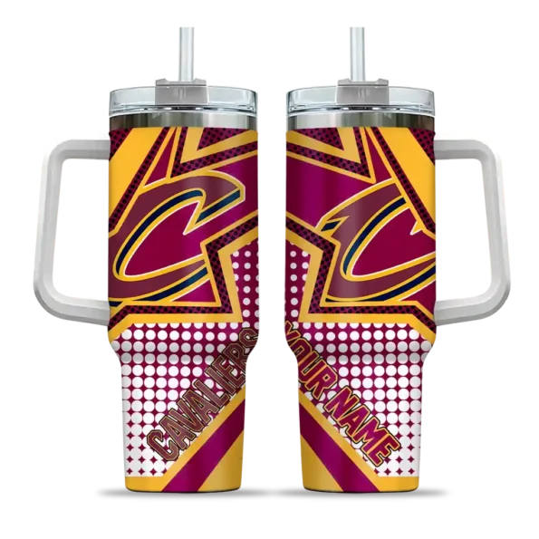 customized cleveland cavaliers arrow burst wine curved tumbler best selling 1.webp