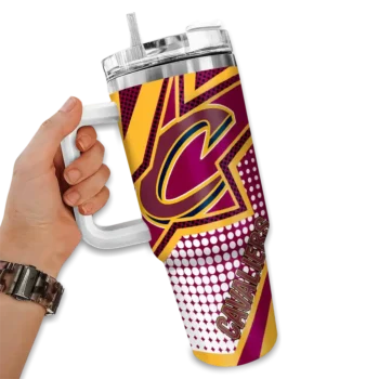 customized cleveland cavaliers arrow burst wine curved tumbler fashion forward 1.webp