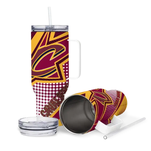 customized cleveland cavaliers arrow burst wine curved tumbler high quality 1.webp