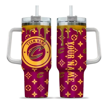 customized cleveland cavaliers bullseye drips wine curved tumbler best selling 1.webp