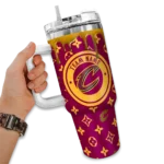 customized cleveland cavaliers bullseye drips wine curved tumbler best selling 1.webp