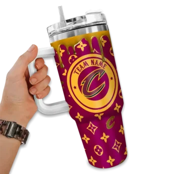 customized cleveland cavaliers bullseye drips wine curved tumbler fashion forward 1.webp