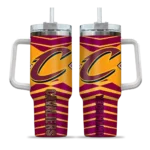 customized cleveland cavaliers chevron layers wine curved tumbler best selling 1.webp
