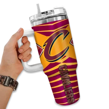customized cleveland cavaliers chevron layers wine curved tumbler fashion forward 1.webp