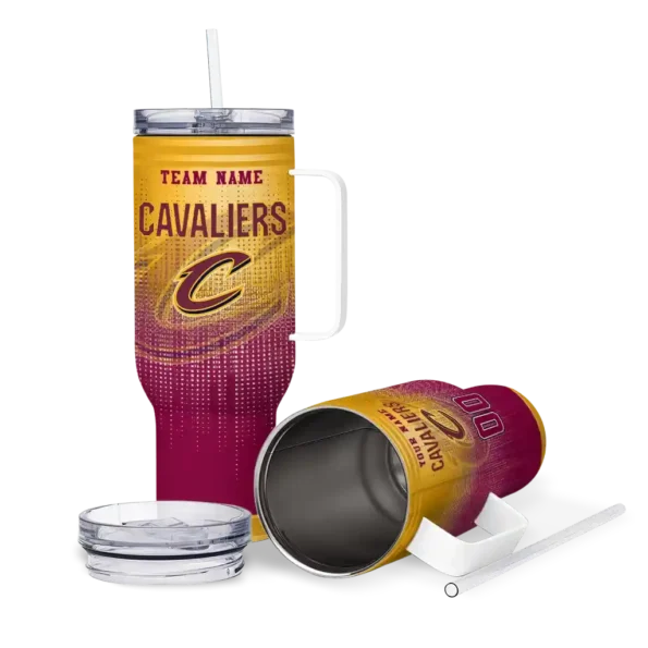 customized cleveland cavaliers gradient dots wine curved tumbler high quality 1.webp