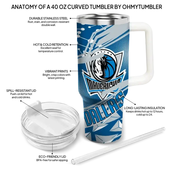 customized dallas mavericks abstract paths blue curved tumbler new arrival 1.webp