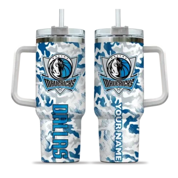 customized dallas mavericks camo mashup blue white curved tumbler best selling 1.webp