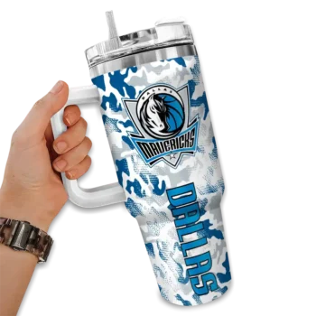 customized dallas mavericks camo mashup blue white curved tumbler fashion forward 1.webp