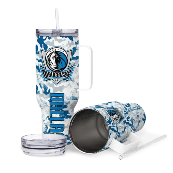 customized dallas mavericks camo mashup blue white curved tumbler high quality 1.webp