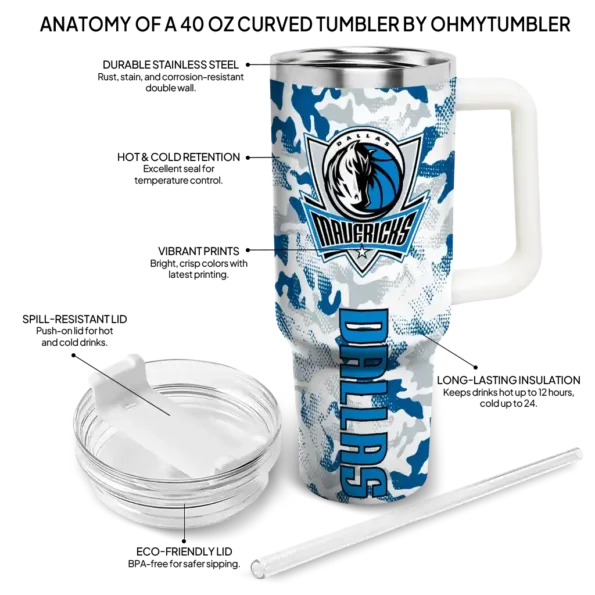 customized dallas mavericks camo mashup blue white curved tumbler new arrival 1.webp