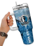 customized dallas mavericks chevron stripe blue curved tumbler best selling 1.webp