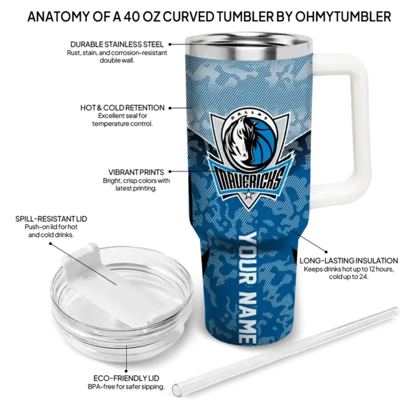 customized dallas mavericks chevron stripe blue curved tumbler new arrival 1.webp