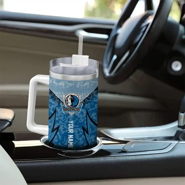 customized dallas mavericks chevron stripe blue curved tumbler trendy 1.webp