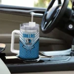 customized dallas mavericks hex texture blue curved tumbler best selling 1.webp