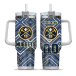 customized denver nuggets bold diamonds blue curved tumbler best selling 1.webp