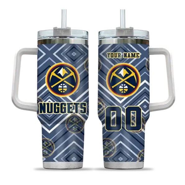 customized denver nuggets bold diamonds blue curved tumbler best selling 1.webp
