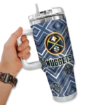 customized denver nuggets bold diamonds blue curved tumbler best selling 1.webp