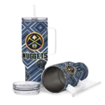 customized denver nuggets bold diamonds blue curved tumbler best selling 1.webp