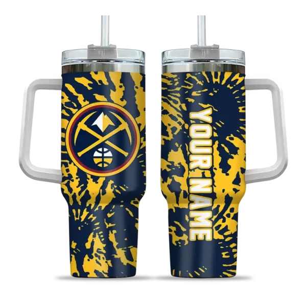 customized denver nuggets burst swirl blue curved tumbler best selling 1.webp