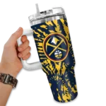 customized denver nuggets burst swirl blue curved tumbler best selling 1.webp