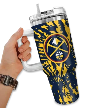 customized denver nuggets burst swirl blue curved tumbler fashion forward 1.webp