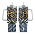 customized denver nuggets chevron angle blue curved tumbler best selling 1.webp