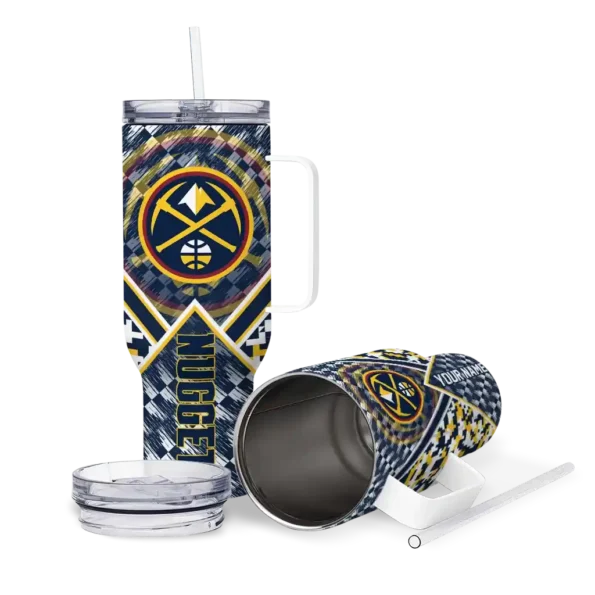 customized denver nuggets chevron angle blue curved tumbler high quality 1.webp
