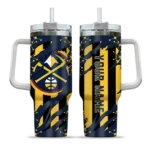 customized denver nuggets claw cut blue black curved tumbler best selling 1.webp