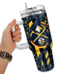 customized denver nuggets claw cut blue black curved tumbler best selling 1.webp