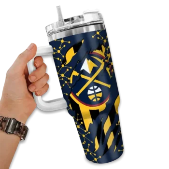 customized denver nuggets claw cut blue black curved tumbler fashion forward 1.webp