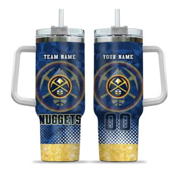 customized denver nuggets geometric prism blue curved tumbler best selling 1.webp
