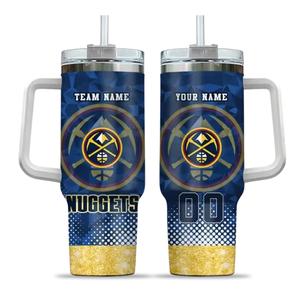 customized denver nuggets geometric prism blue curved tumbler best selling 1.webp